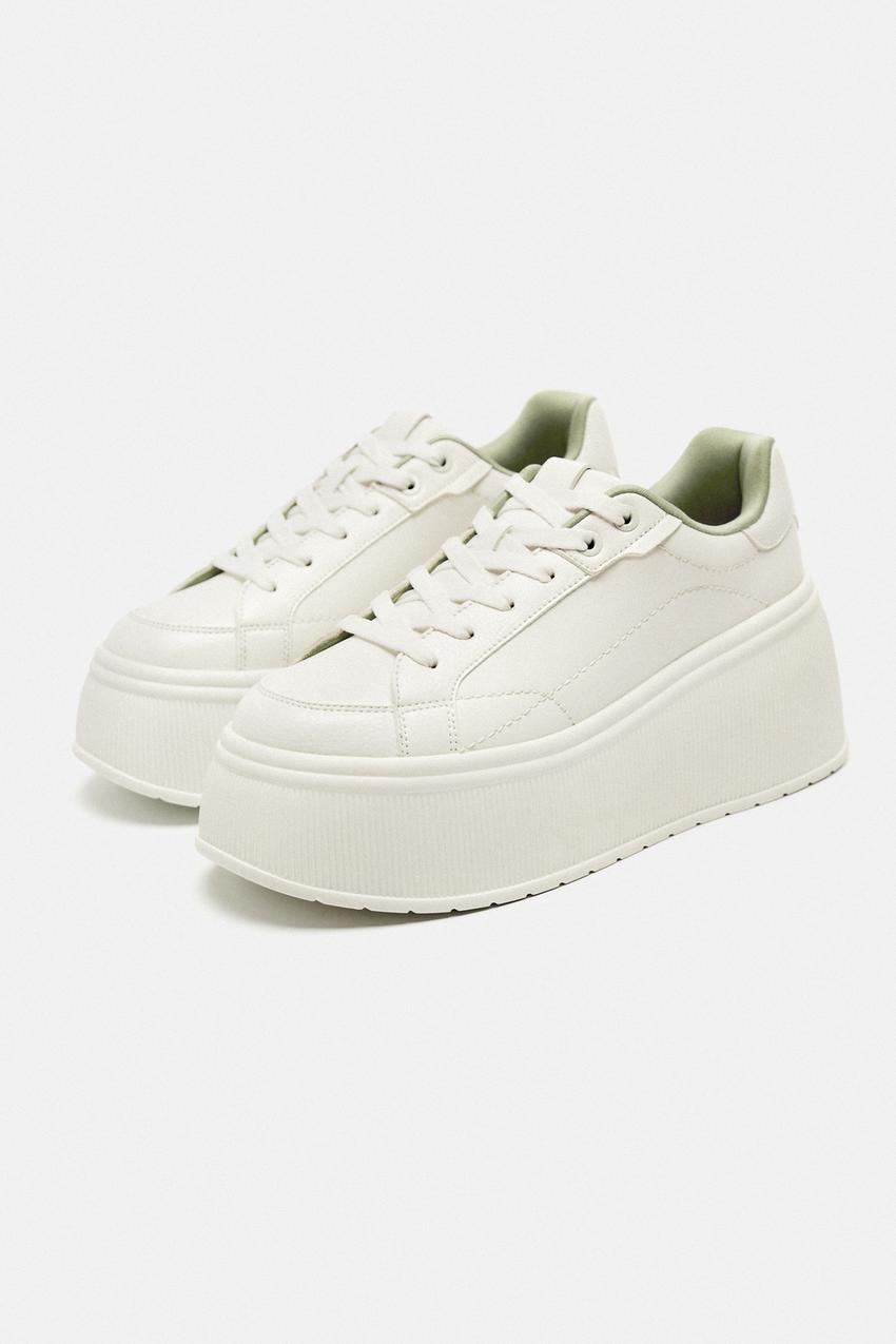 White platform sneakers zara Clearance