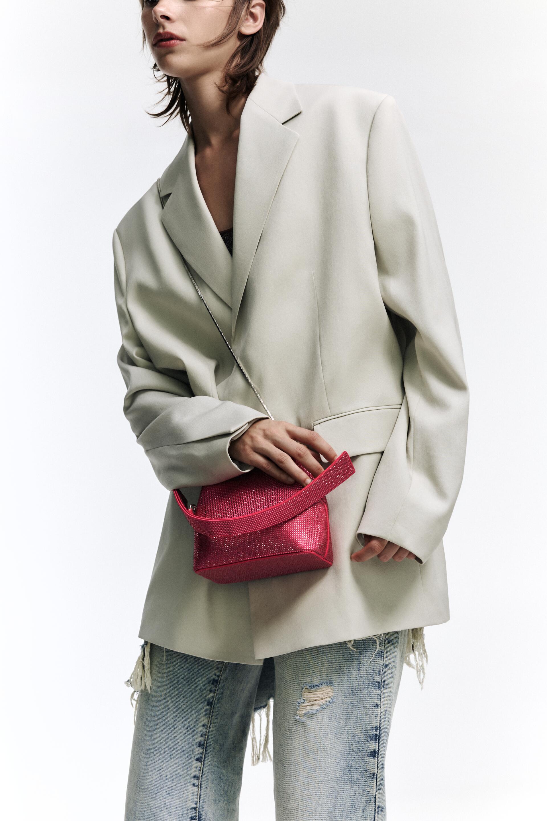 Zara mini leather bucket bag Clearance