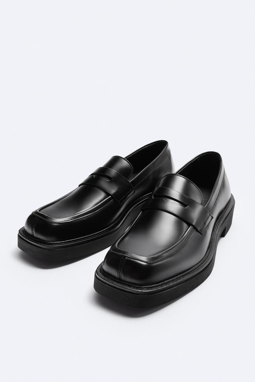 Black loafers women zara Clearance
