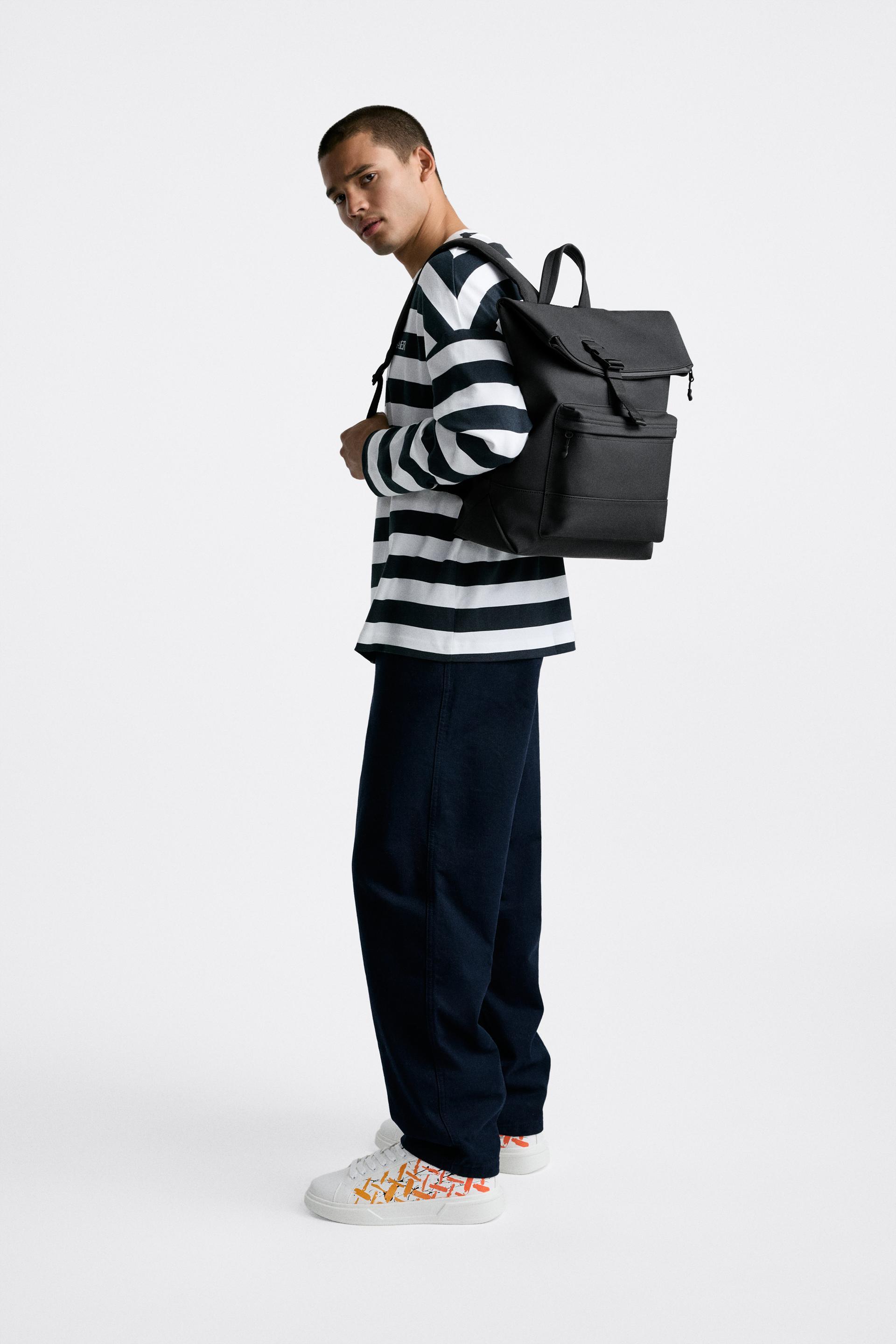 Rubberised backpack zara Clearance