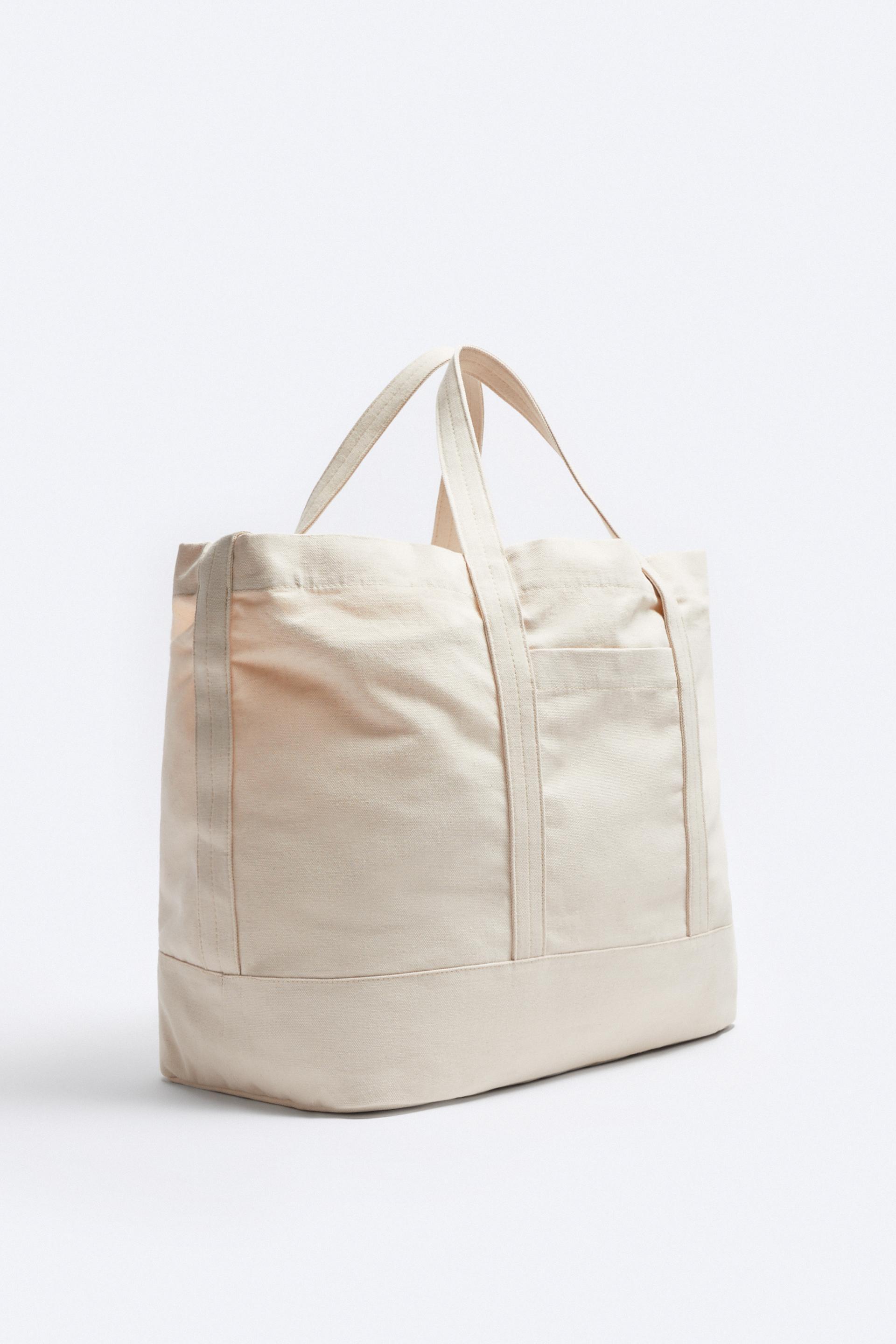 Zara fabric shop tote bag