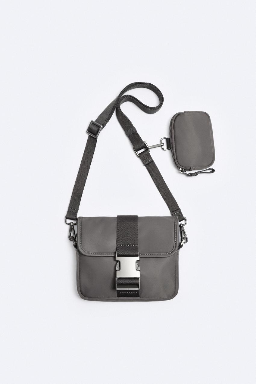 Zara nylon crossbody bag Clearance