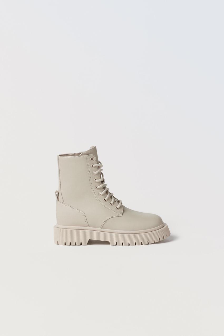 Beige ankle boots zara Clearance