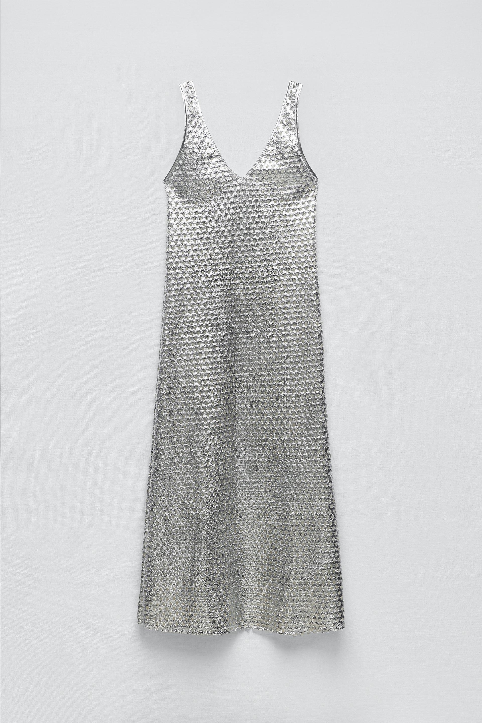 Zara silver maxi dress Clearance