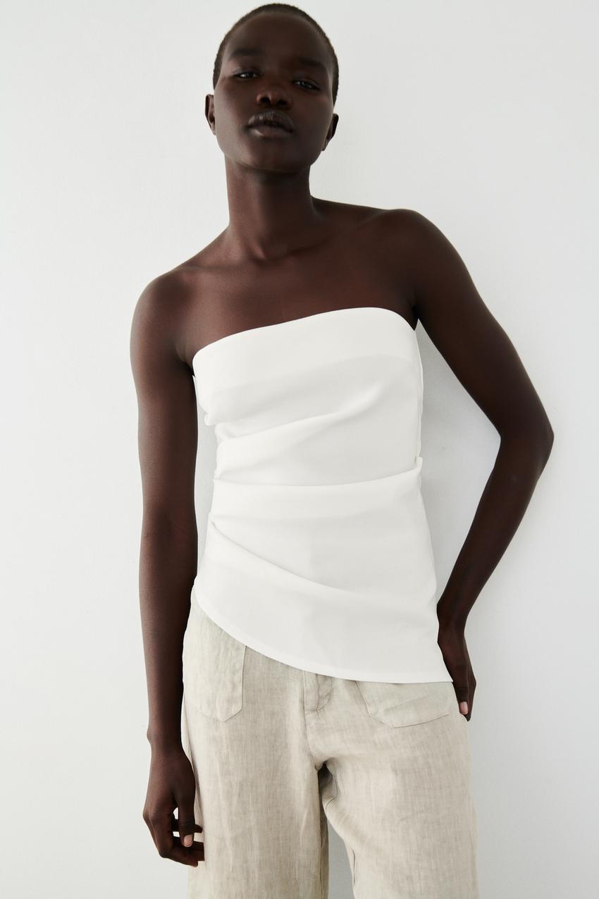 Zara ruched side top Clearance