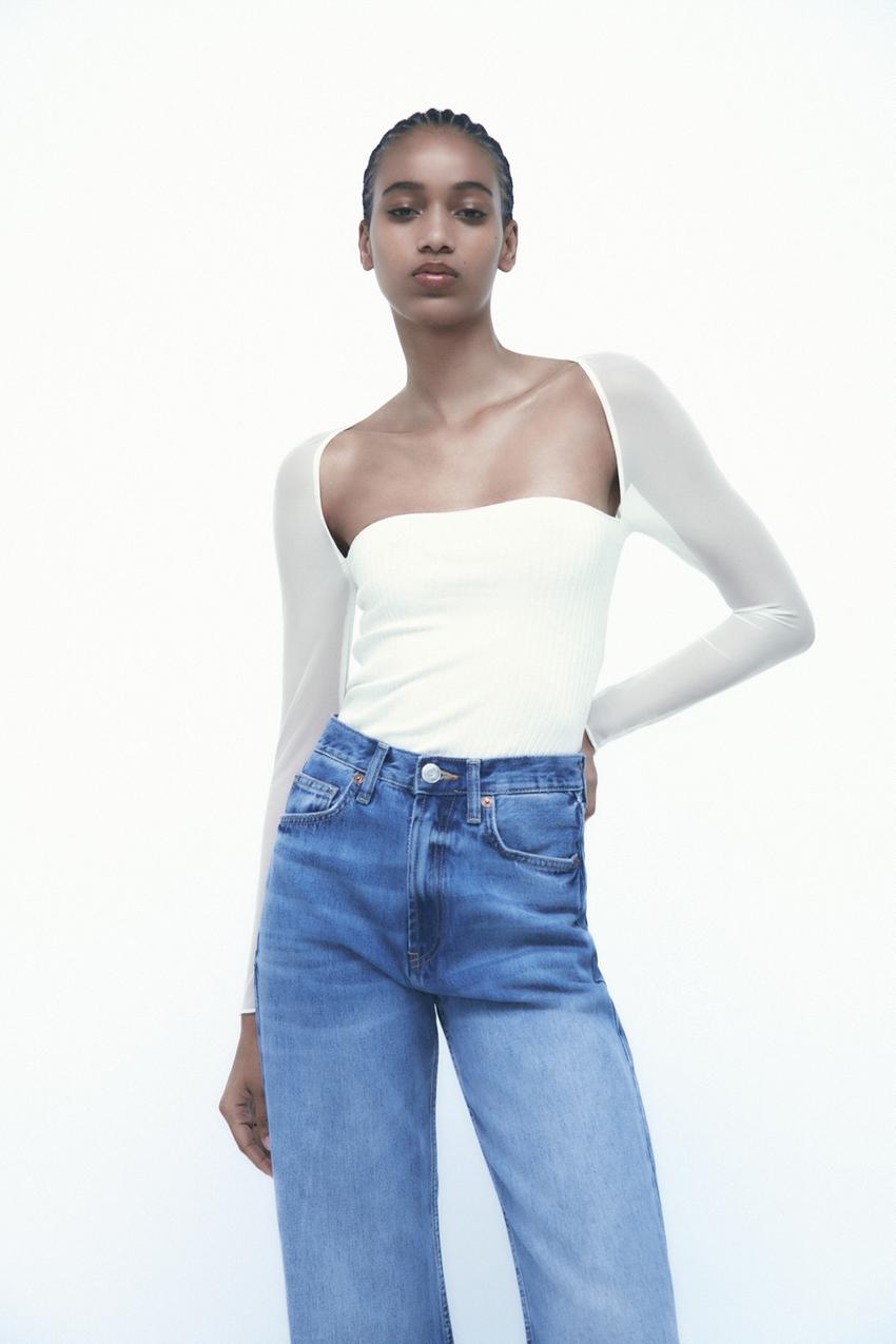 Zara tulle blouse Clearance