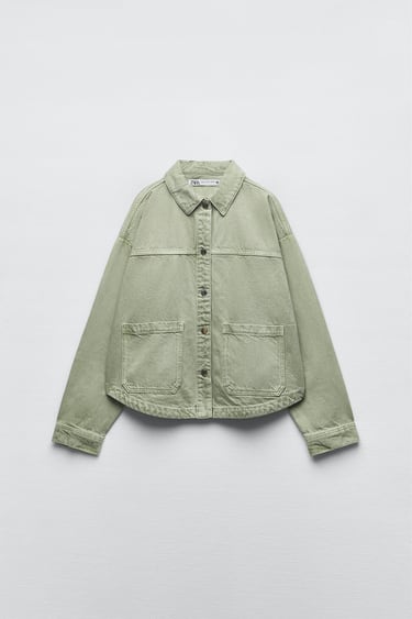 Image 0 of DENIM JACKET WITH PATCH POCKETS from Zara