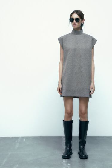 Image 0 of HIGH COLLAR DRESS from Zara