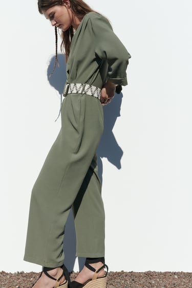 Image 0 of JUMPSUIT WITH BELT from Zara