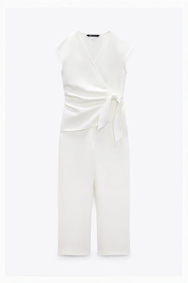 Image 0 of KNOTTED WRAP JUMPSUIT from Zara