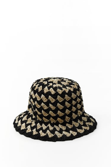 Image 0 of CROCHET-EFFECT BUCKET HAT from Zara