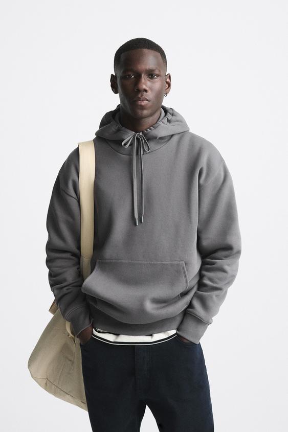 Zara men's basic hoodie Clearance