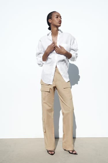 Image 0 of STRAIGHT CARGO PANTS from Zara