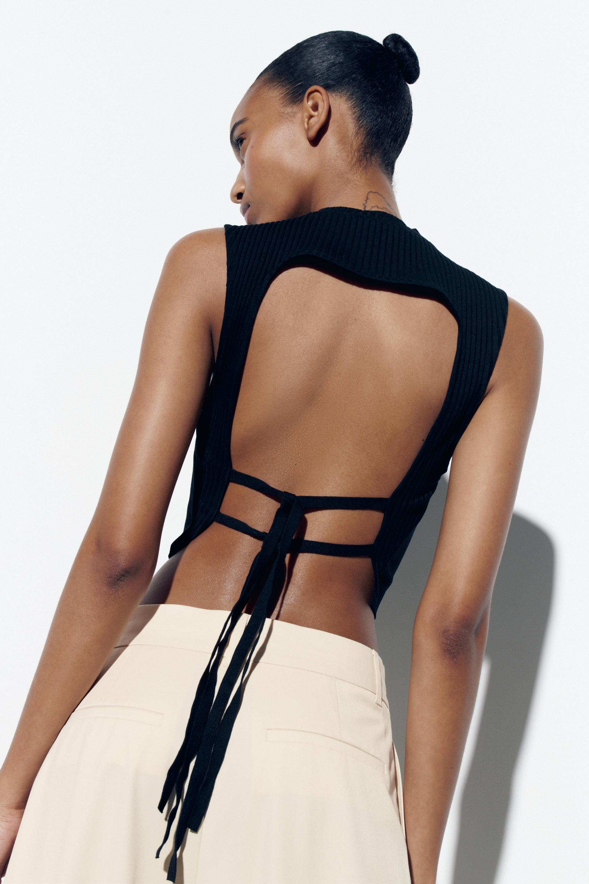 Backless zara top Clearance