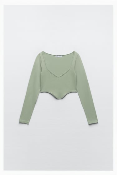 Image 0 of SEAMLESS CORSETRY-INSPIRED TOP from Zara