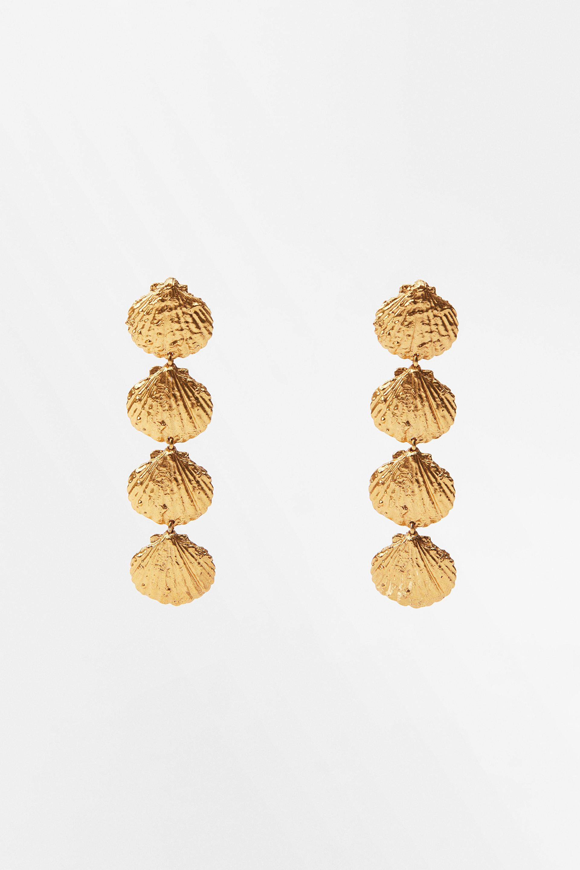 Zara shell earrings Clearance