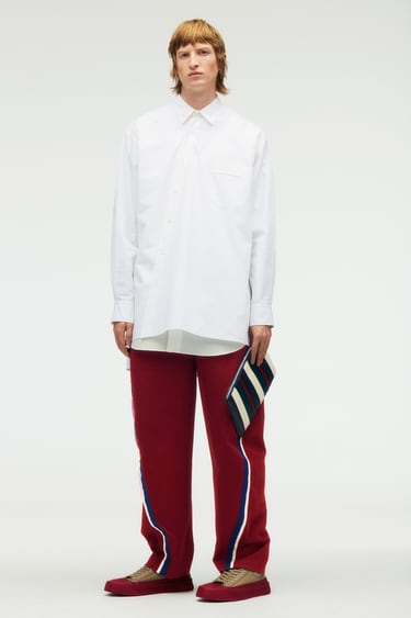 Image 0 of STRIPED BALLOON FIT TROUSERS - LIMITED EDITION from Zara