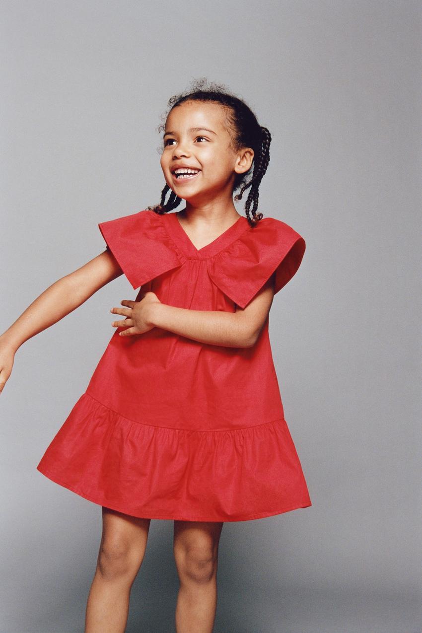 Red poplin dress zara Clearance