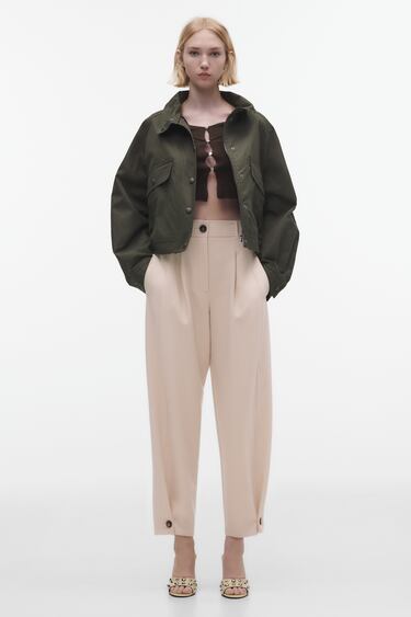 Image 0 of PLEATED TAPERED PANTS from Zara