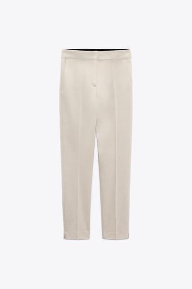 PANTALON DE JOGGING À TAILLE - Sable de Zara