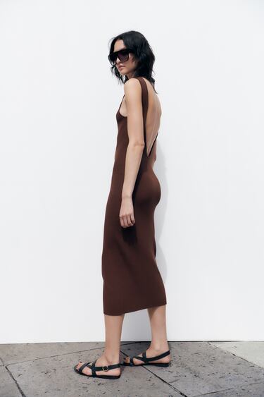 Image 0 of KNIT DRESS WITH OPEN BACK from Zara