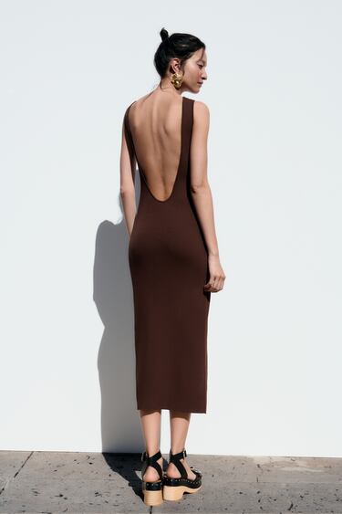 Image 0 of OPEN-BACK KNIT DRESS from Zara