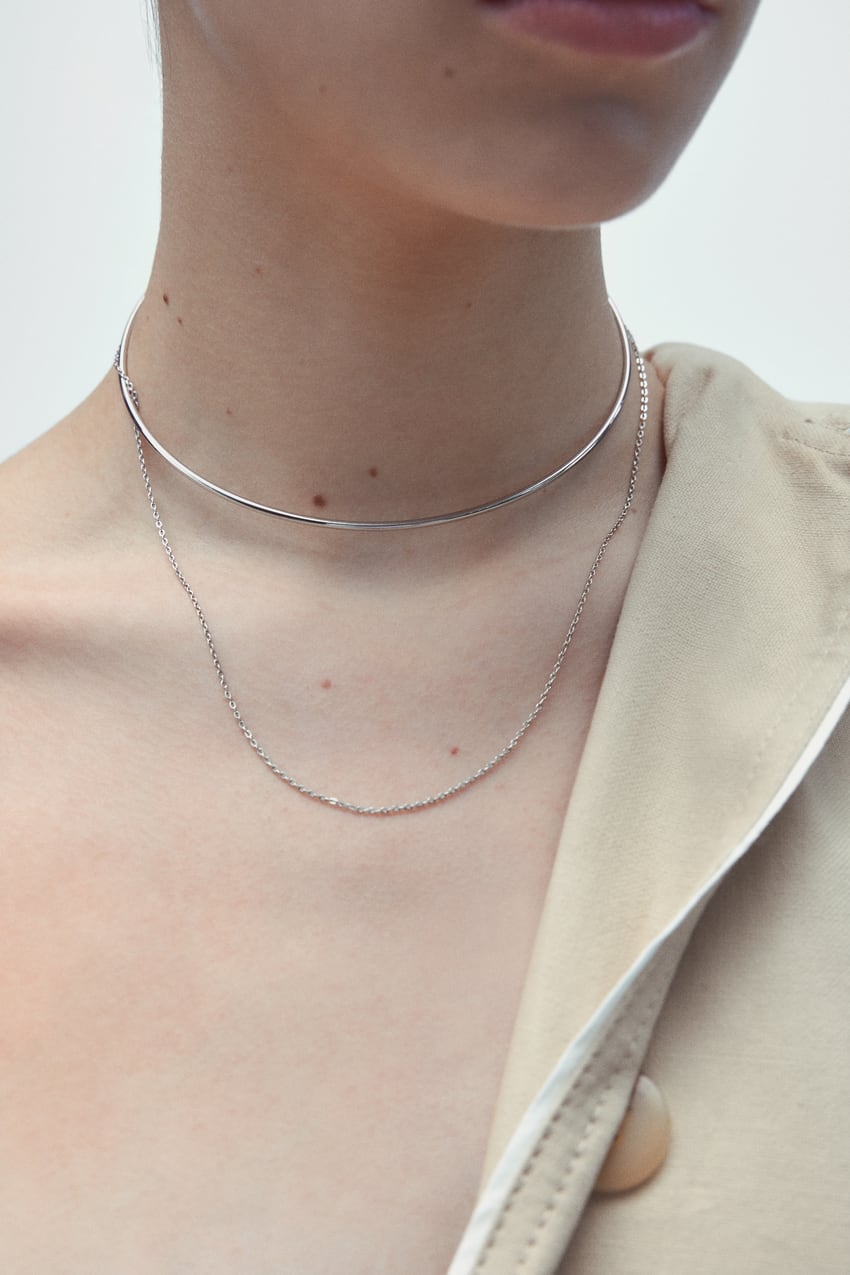 sanger kærlighed service PACK OF CHAIN CHOKERS - Silver | ZARA United States
