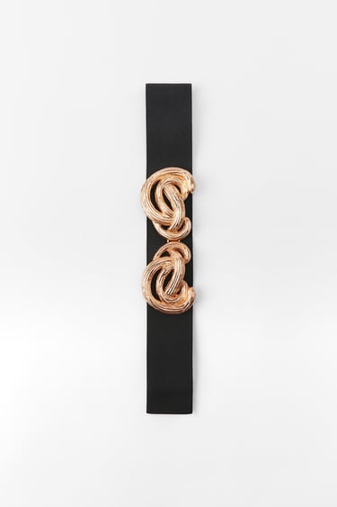 Image 0 of BUCKLED STRETCH BELT from Zara