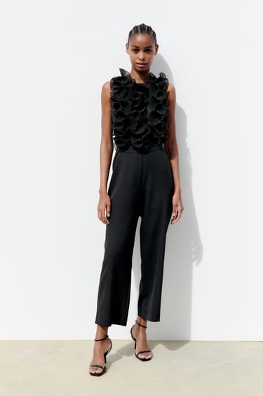Image 0 of RUFFLED JUMPSUIT from Zara