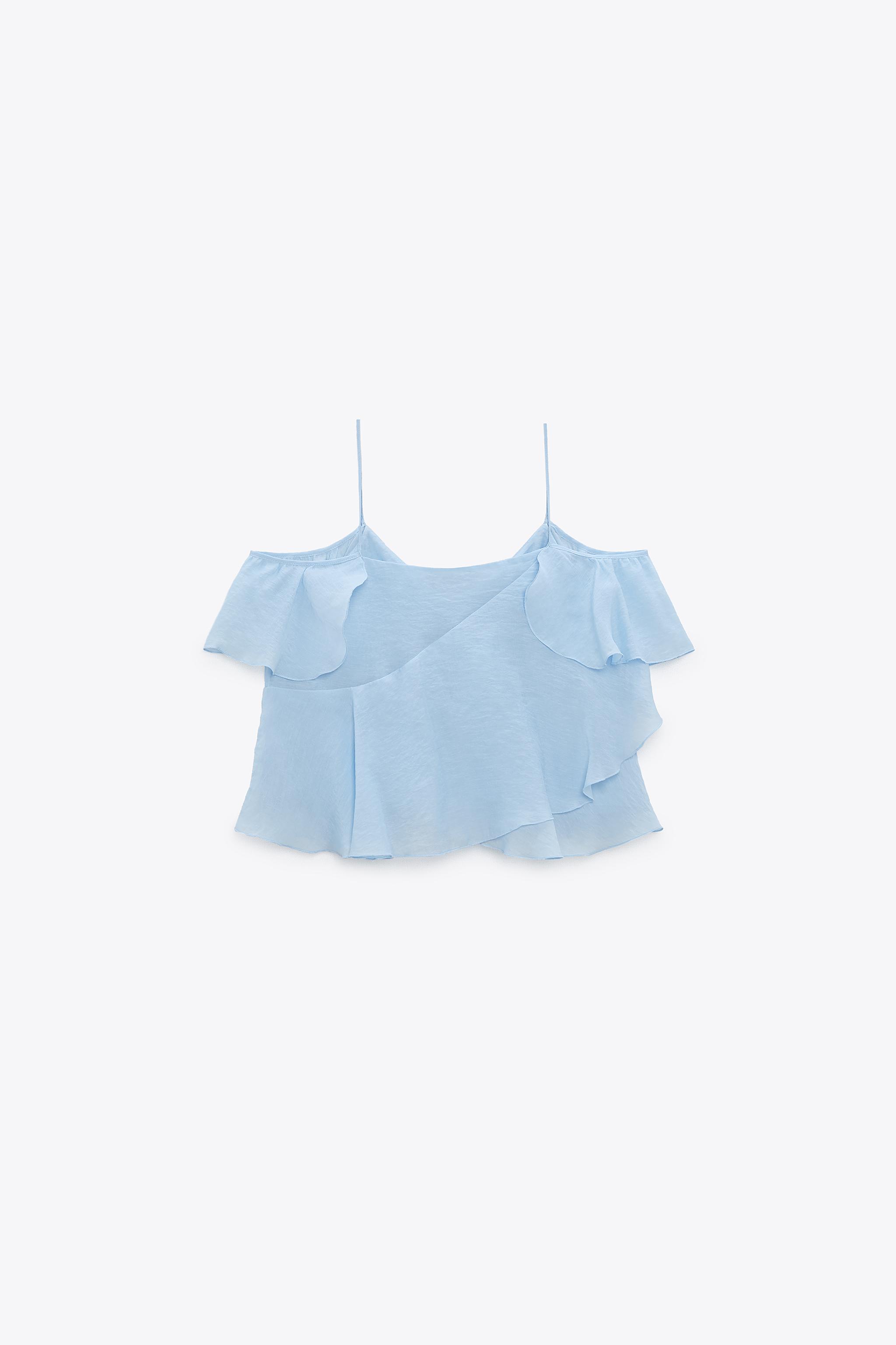 andmary Mew frill tops Black