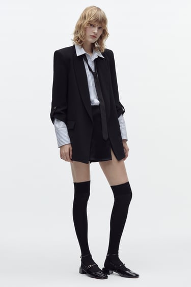 Image 0 of BLAZER WITH ROLLED-UP SLEEVES from Zara