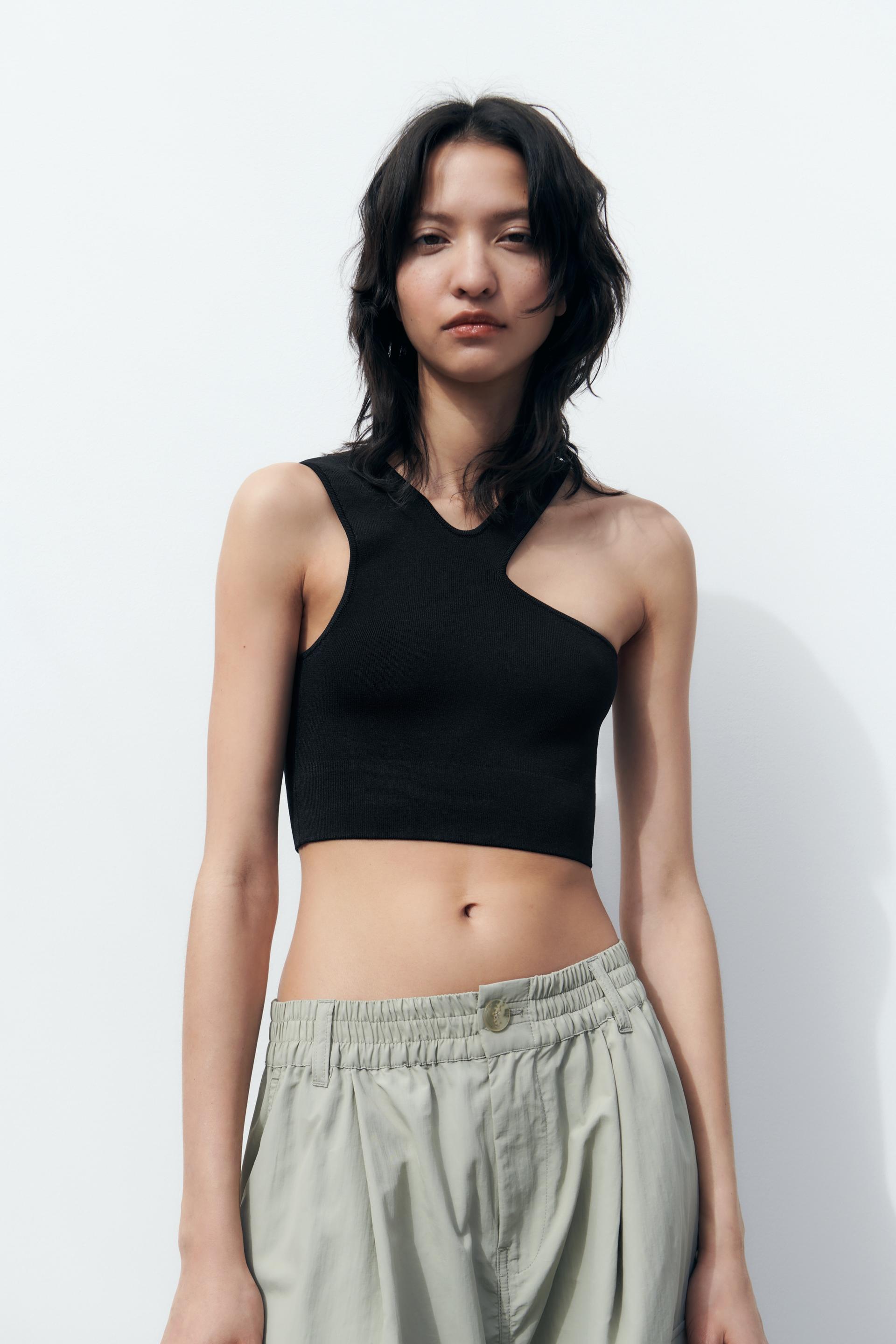 Zara black cut out top Clearance