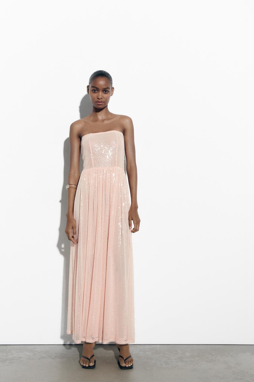 Zara knit dress pink Clearance