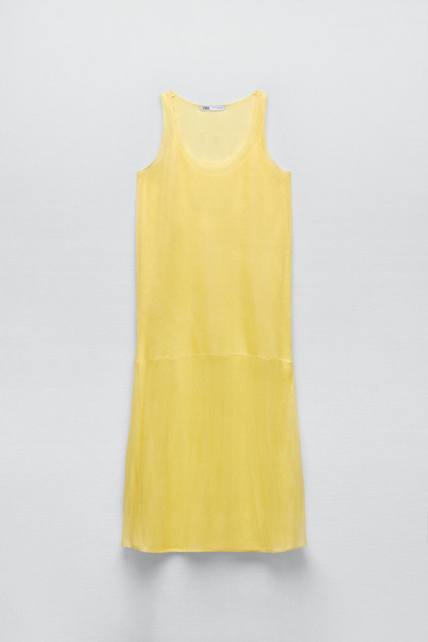 Zara semi sheer knit dress Clearance