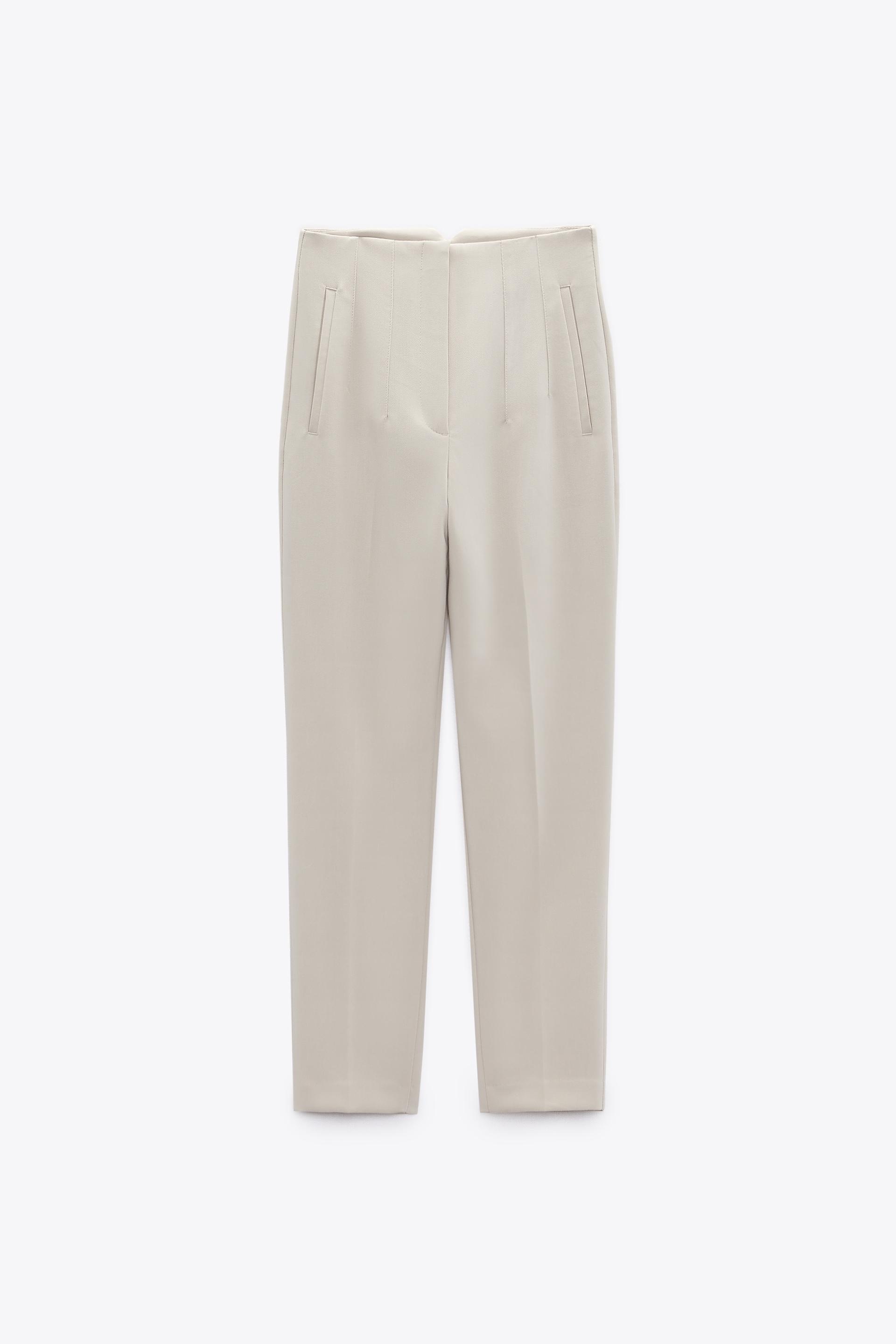 Zara hose beige high waist Clearance