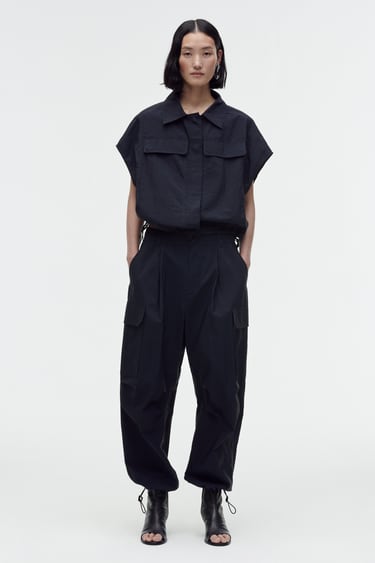 Image 0 of PARACHUTE BLOUSE WITH POCKETS from Zara