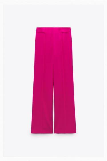 Zara pink flared trousers Clearance