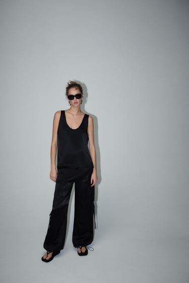 Image 0 of FLOWING CARGO TROUSERS from Zara