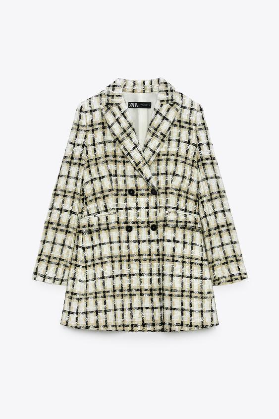 Εικόνα 6 του ΜΑΚΡΥ ΜΠΛΕΪΖΕΡ ΜΕ ΚΑΡΟ ΣΧΕΔΙΟ ΥΦΑΝΣΗΣ από Zara