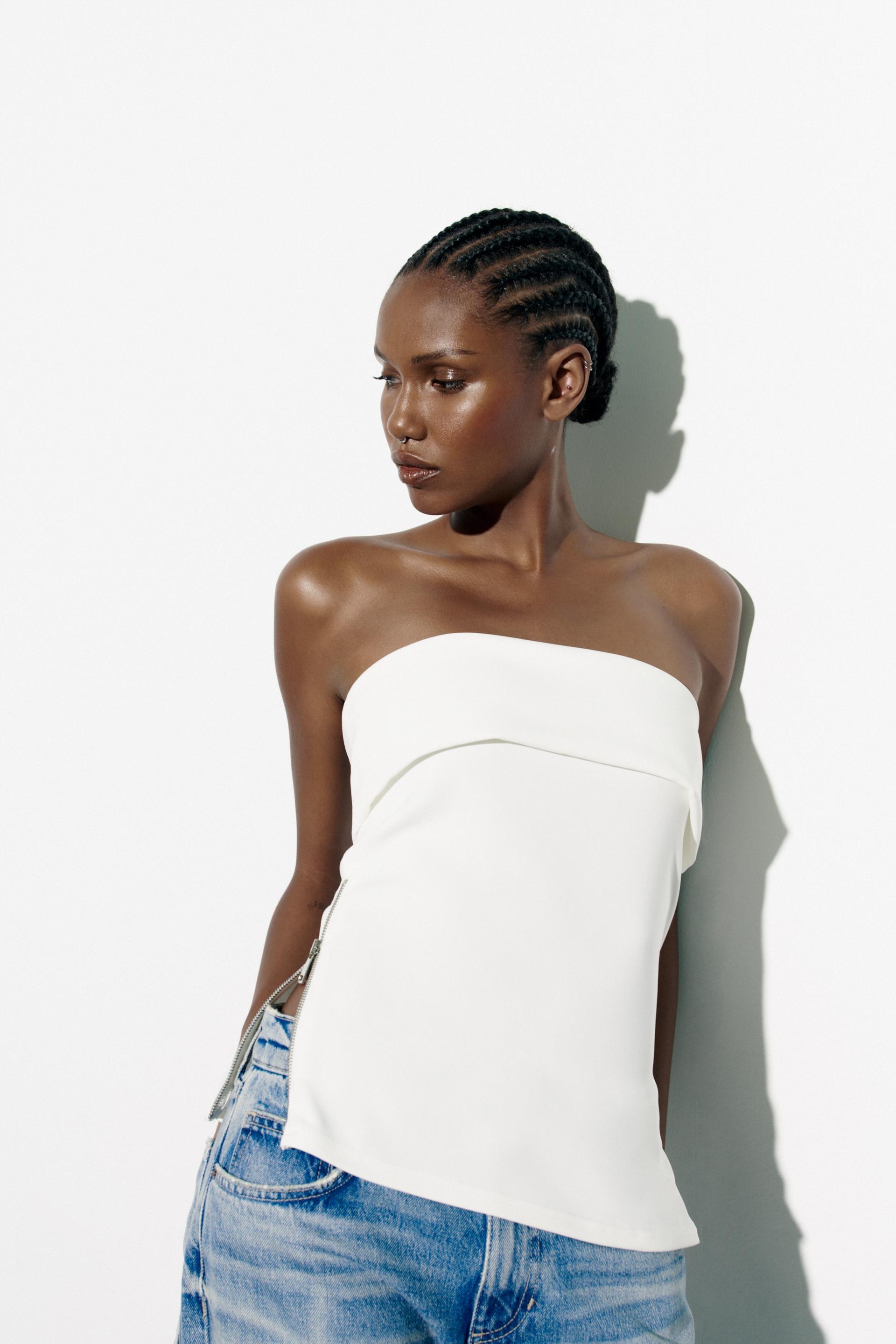 Strapless top zara Clearance