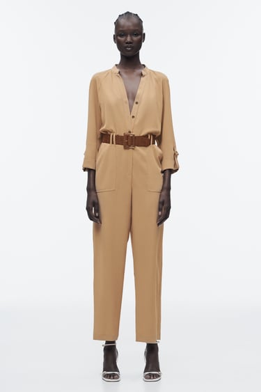 Image 0 of BELTED JUMPSUIT from Zara