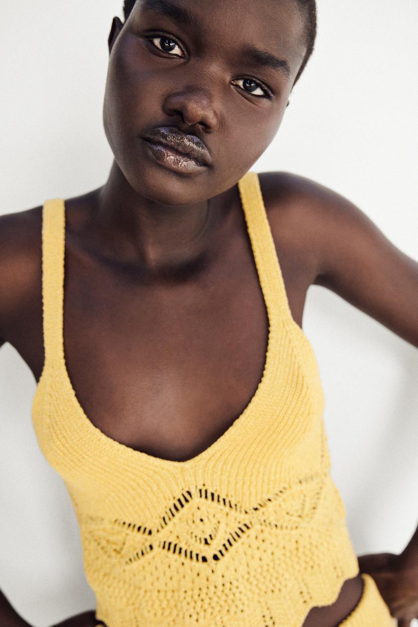 Zara scalloped top Clearance