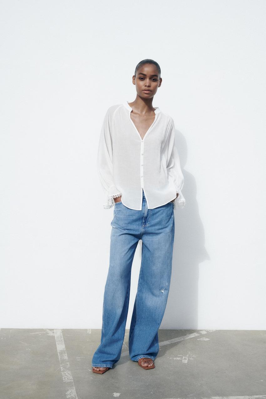 Zara guipure lace top Clearance