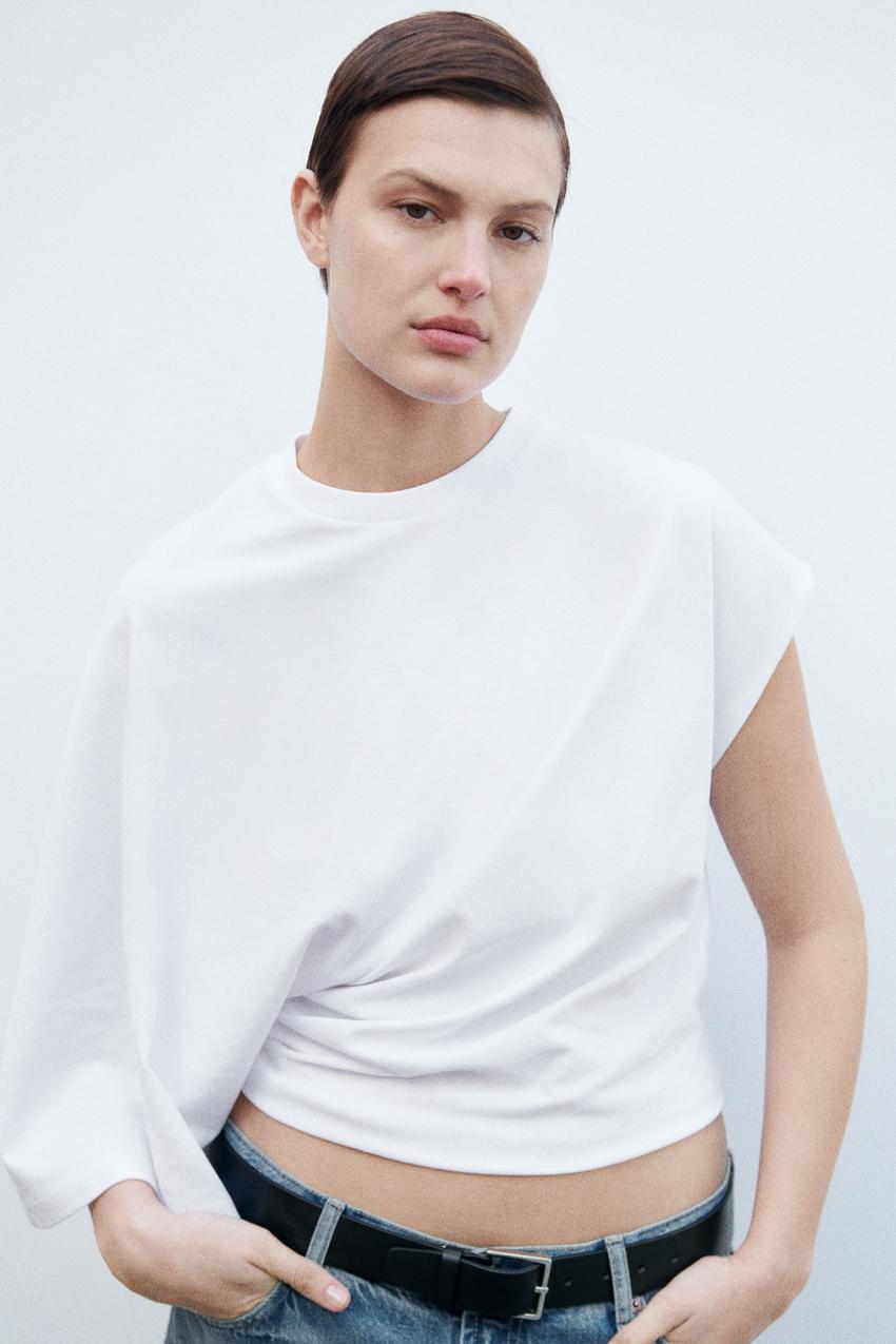 Zara asymmetric t shirt Clearance