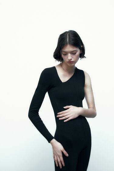 Image 0 of JUMPSUIT WITH ASYMMETRIC NECKLINE from Zara
