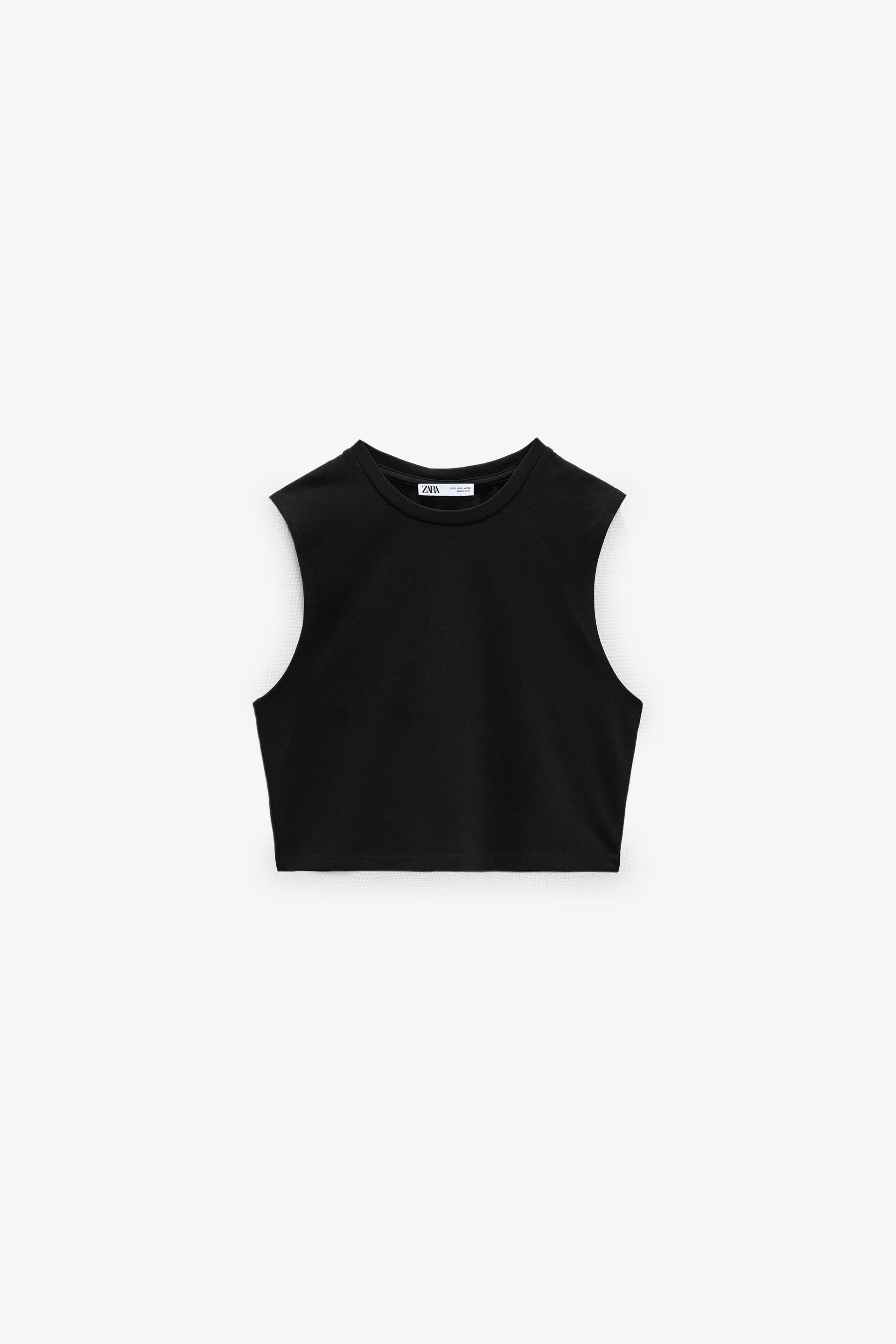 Crop top zara basic Clearance