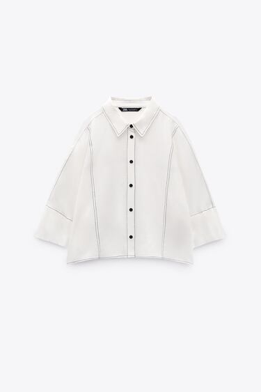 Image 0 of TOPSTITCHED SHIRT from Zara