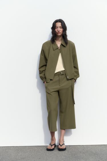 Image 0 of TOPSTITCHED POCKET BOMBER from Zara