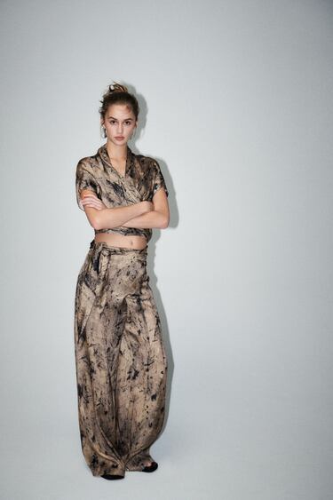 Image 0 of PRINTED PAREO TROUSERS from Zara