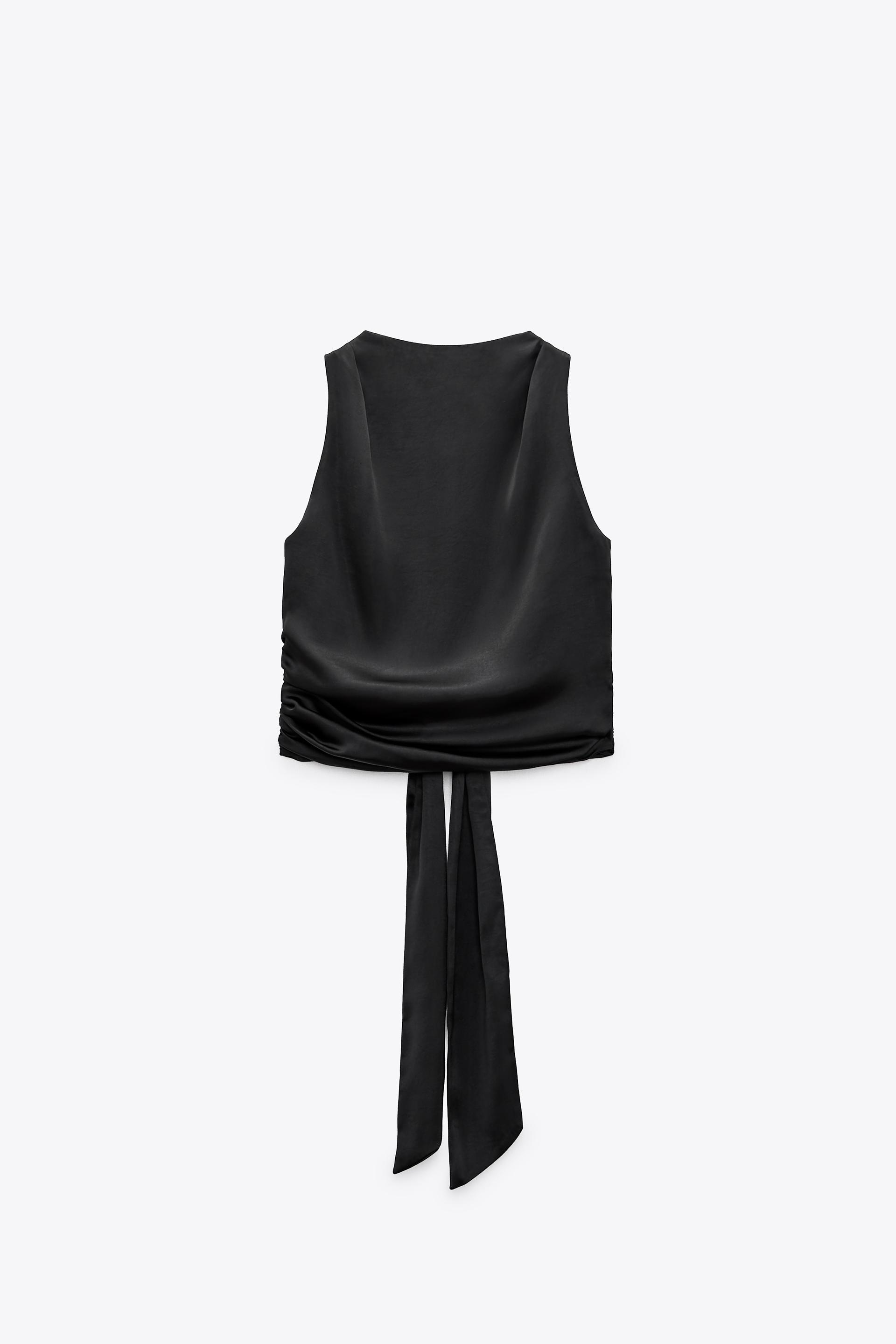 Black backless top zara Clearance